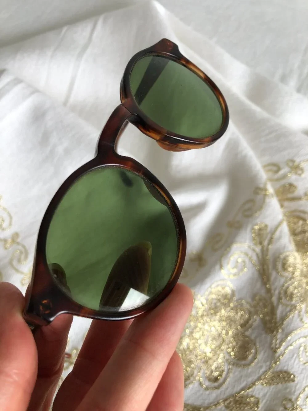 Vintage Ray-Ban Sunglasses Gatsby Style 1, W0931 Tortoise with Green Lenses
